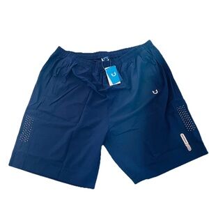 NWT Northyard Mens Athletic Training Workout Shorts Navy Blue 3XL